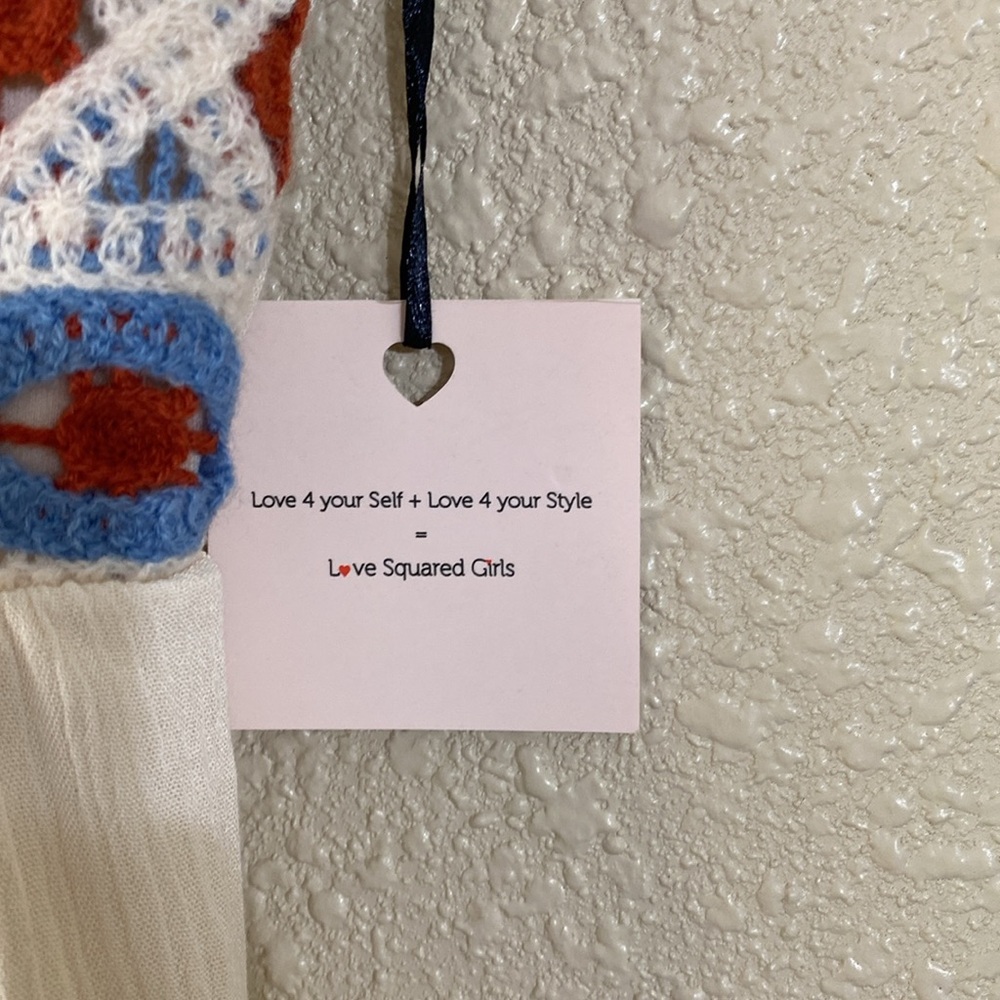 Love Squared Girls Sleeveless Dress with Crochet Top Design Girls Size 8 NWT - Picture 5 of 12